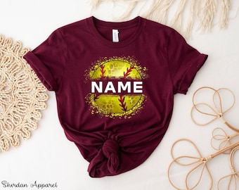 Custom Name Softball T-Shirt: Personalized Team Shirt