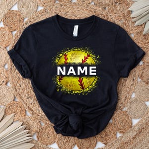 Custom Name Softball T-Shirt: Personalized Team Shirt image 6
