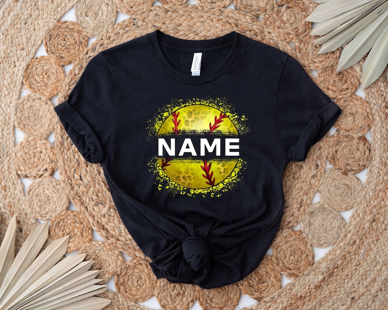 Custom Name Softball T-Shirt: Personalized Team Shirt image 6