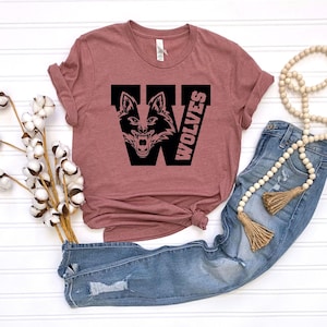 Wolves Mascot Paw Print T-Shirt: School Spirit Tee