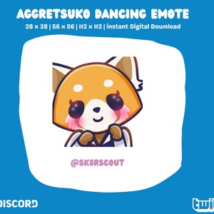 Animated Twitch Dancing Emote - Kawaii Character - Sized for Twitch & Discord