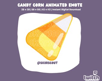 Candy Corn Animated Twitch Emote - Pre-sized for Twitch and Discord - Animated Halloween Emote - Horror Halloween - Animated