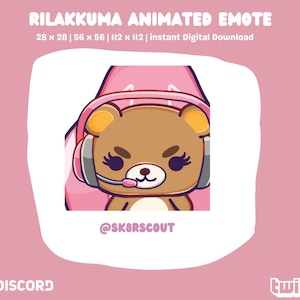 Animated Twitch Emote - Kawaii Character - Sized for Twitch & Discord (Animated and Static)