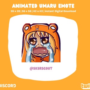 Umaru Chan Animated Emote - Anime Emote - Sized for Twitch and Discord