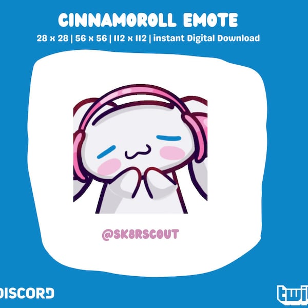 Animated Twitch Emote - Kawaii Character - Sized for Twitch & Discord