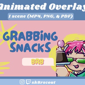 Be Right Back Animiertes Twitch Overlay - Saiki K - Anime Overlay