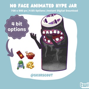 Animated Twitch Hype Jar - Anime Kawaii Tip Jar- 2 Layers - Tip Jar for Stream- 4 Bits - Animated Hype Cup - Set Up Tutorial Included