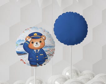 Globo de oso conductor de tren de 11 pulgadas
