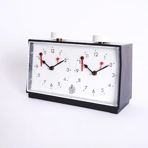 Vintage West German Chess Clock 1980s – Bohemia Mechanical Timer – Tournament & Retro Home Decor Collectible