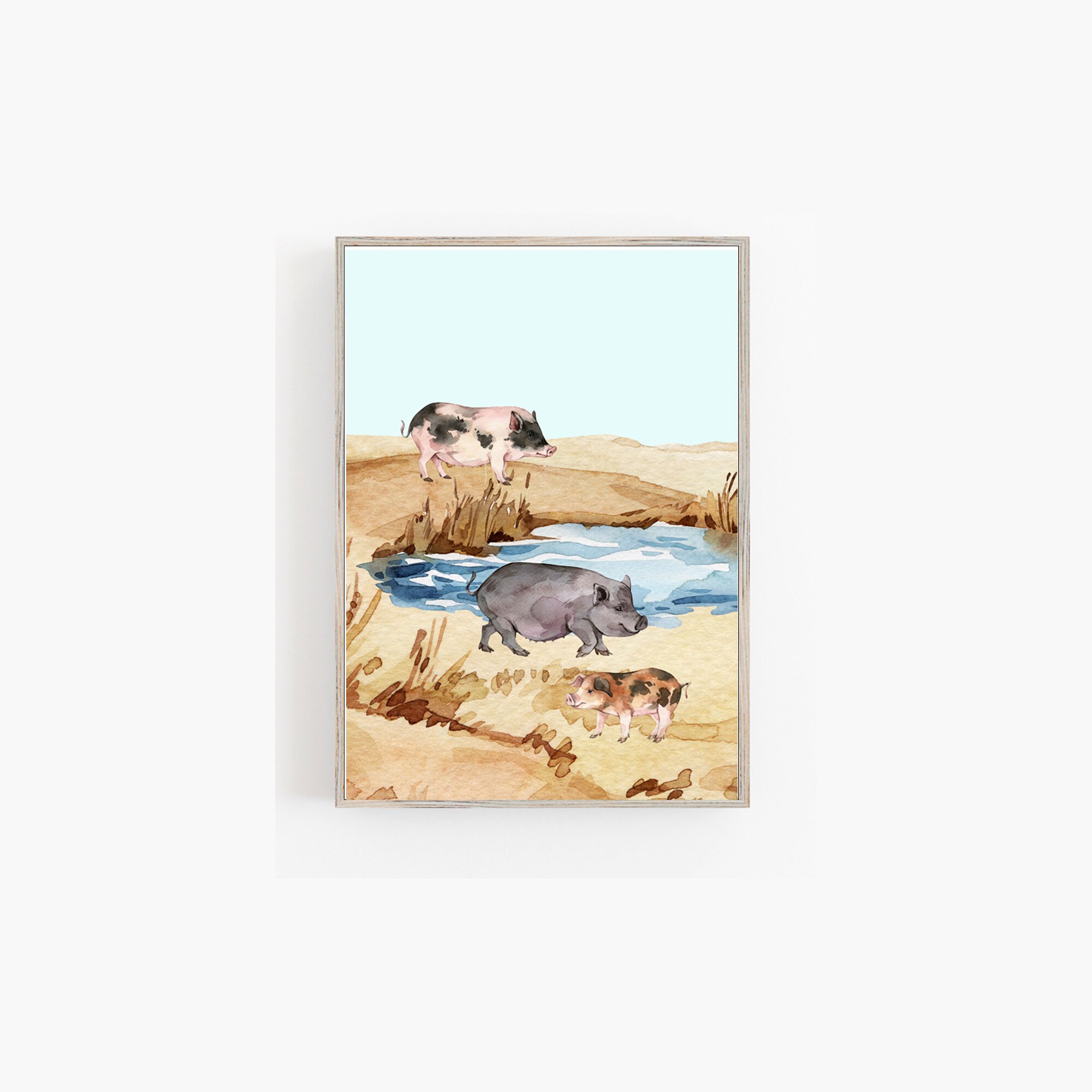 Farm Animal Wall Art for Kids Set of 6barn Cow Chickens - Etsy