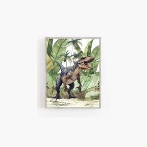 Watercolor Dinosaur Print: Kids Room Wall Art (Digital Download)