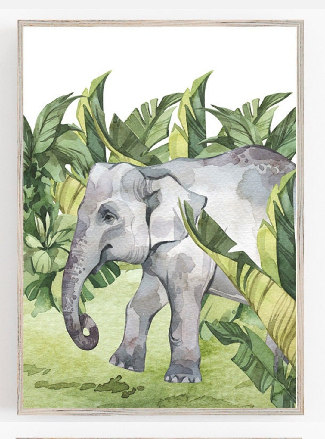 Elephant Jungle Wall Artasia Wall Art Decorafrica Animal Etsy