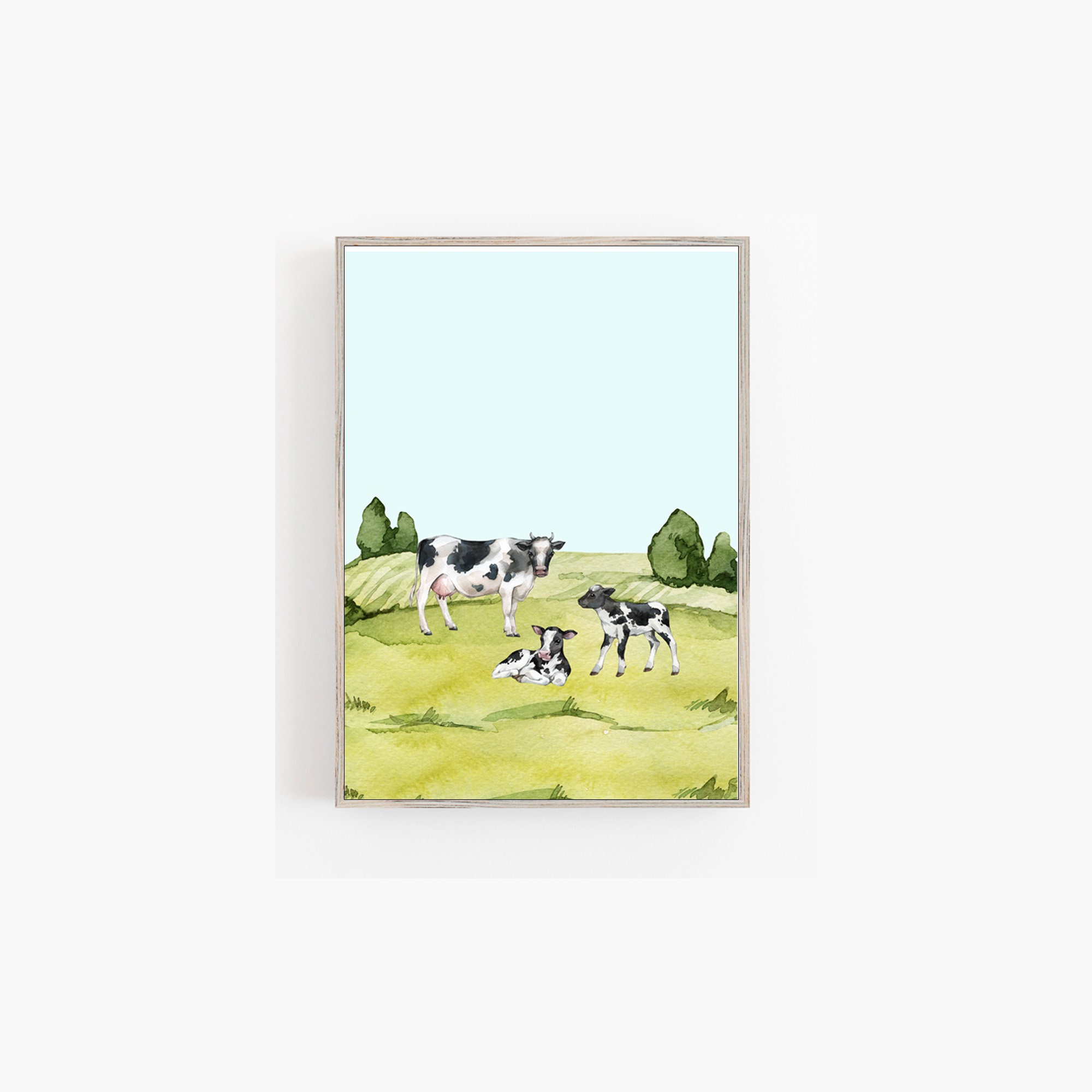 Farm Animal Wall Art for Kids Set of 6barn Cow Chickens - Etsy