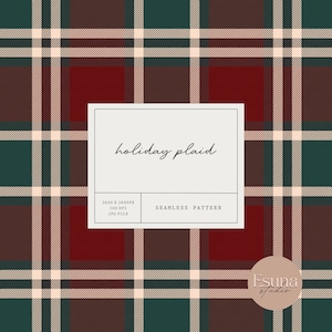 Motivo senza cuciture scozzese invernale Motivo scozzese scozzese natalizio Motivo natalizio in tessuto plaid di carta artigianale digitale Carta da regalo natalizia