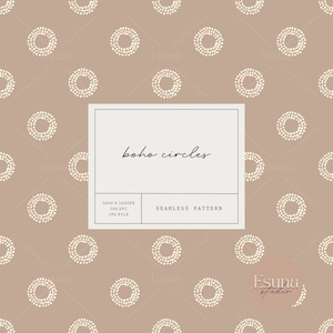 Cercle abstrait motif sans couture Boho répéter motif brun artisanat imprimable papier à pois tissu Design cercle motif Scrapbooking papier