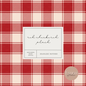 Rot kariert kariert nahtloses Muster, Weihnachten Tartan Rapportmuster, Weihnachten Digitales Bastelpapier, Winter Stoffdesign, Geschenkpapier
