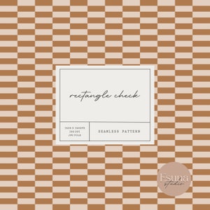 Retro Checkered Seamless Pattern Rectangle Check Repeat Pattern Checkerboard Digital Craft Paper Brown Fabric Pattern Scrapbooking Paper