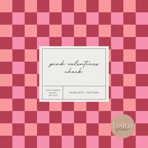 Pink Checkered Seamless Pattern Retro Check Repeat Pattern Checkered Digital Craft Paper Retro Fabric Pattern Design Pink Scrapbooking Paper