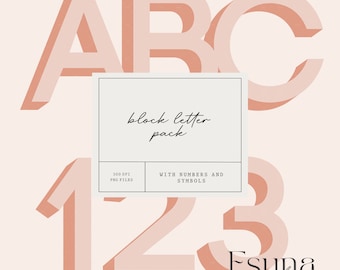 Peach 3D Letter Pack, Digital Alphabet PNG Bundle, Alpha Pack, Back to School, Kids Art, Scrapbooking Letters, Clip Art, Printable Letters