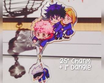 JJK] Sorcerer Trio + Gojo | Keychain Double-Sided Dangling Charm