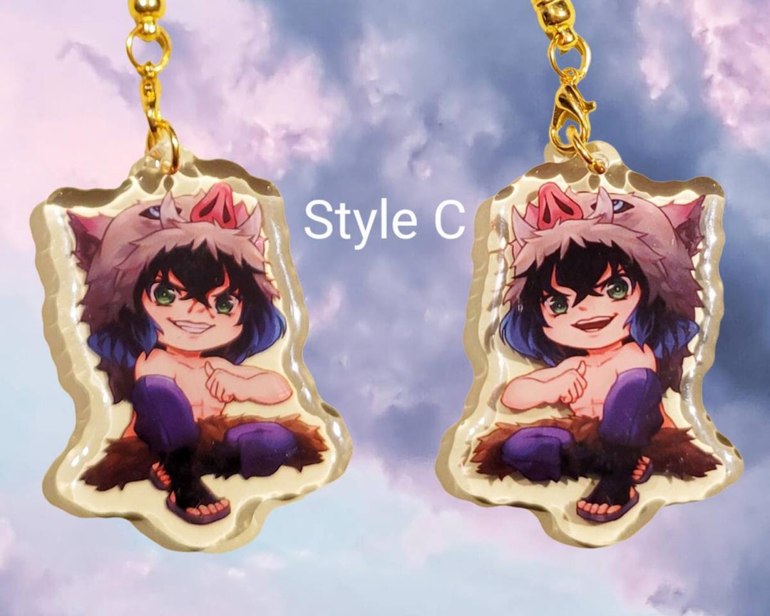 Kny Keychain Inosuke KNY Inosuke's Pride KEYCHAIN Different-sided Charm - Etsy
