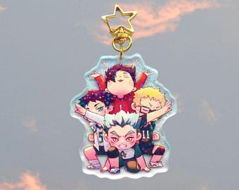 HaikU] Oya Squad | Acrylic Keychain Charm Double-Sided Holographic
