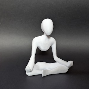Medito - Porta tarjetas de presentación" una escultura minimalista que también funciona como un exclusivo porta tarjetas de presentación ¡Abrace la tranquilidad y la organización!