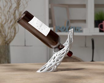 Minimalist Wine Bottle Holder: Modern 3D Printed Wine Rack