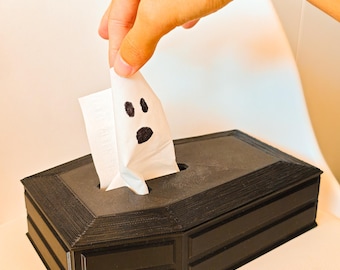 Coughin Coffin!  Tissue Holder/Dispenser!  Halloween Decor