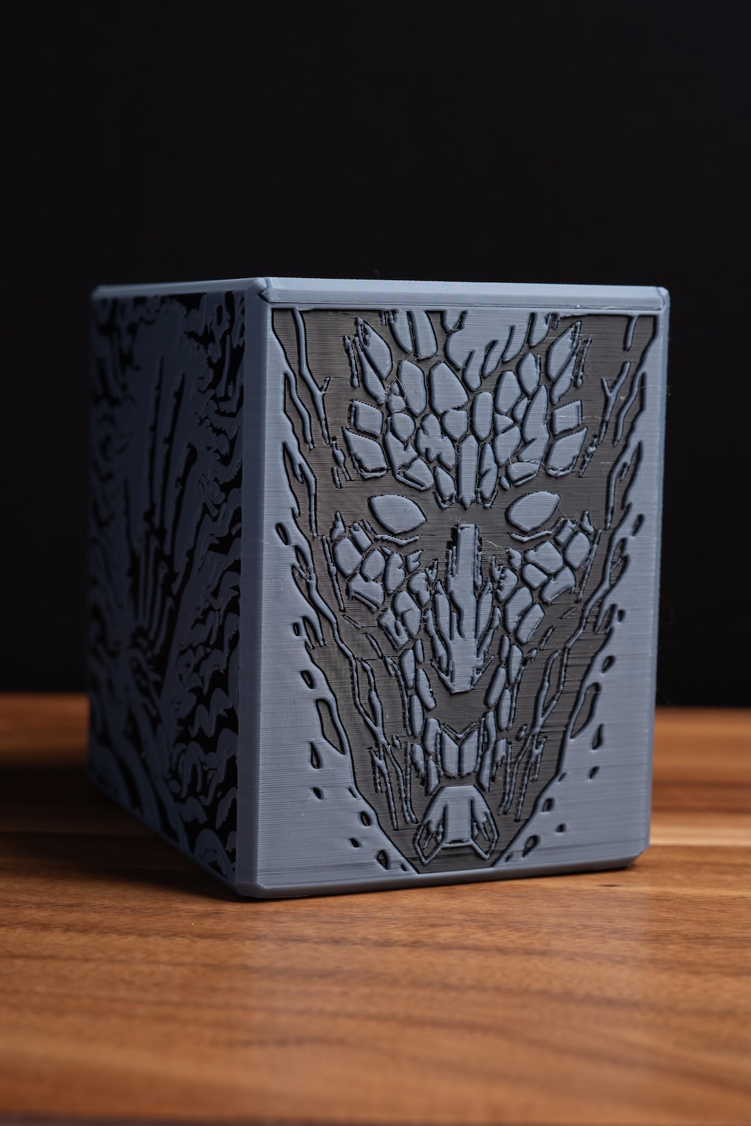 Necromancer Deck Box – Two-tone Undead Card Holder, Commander Storage ...