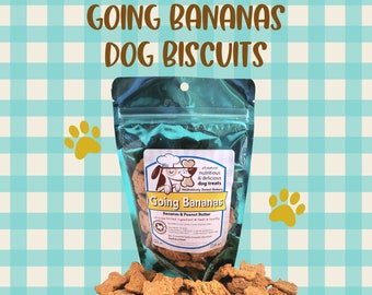 Banana Peanut Butter Dog Treats, Dog Biscuits, Natural Dog Treats, Gourmet Dog Treats, Baked Dod Treats, Dog Treats