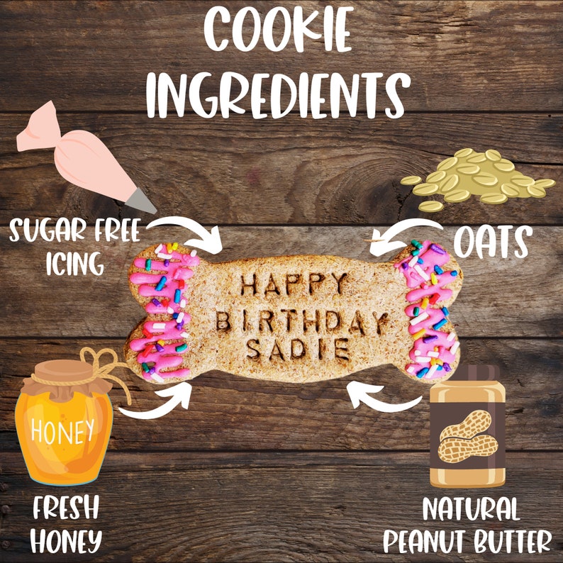 Custom Happy Birthday Dog Cookies Dog Birthday Dog Cookies Etsy