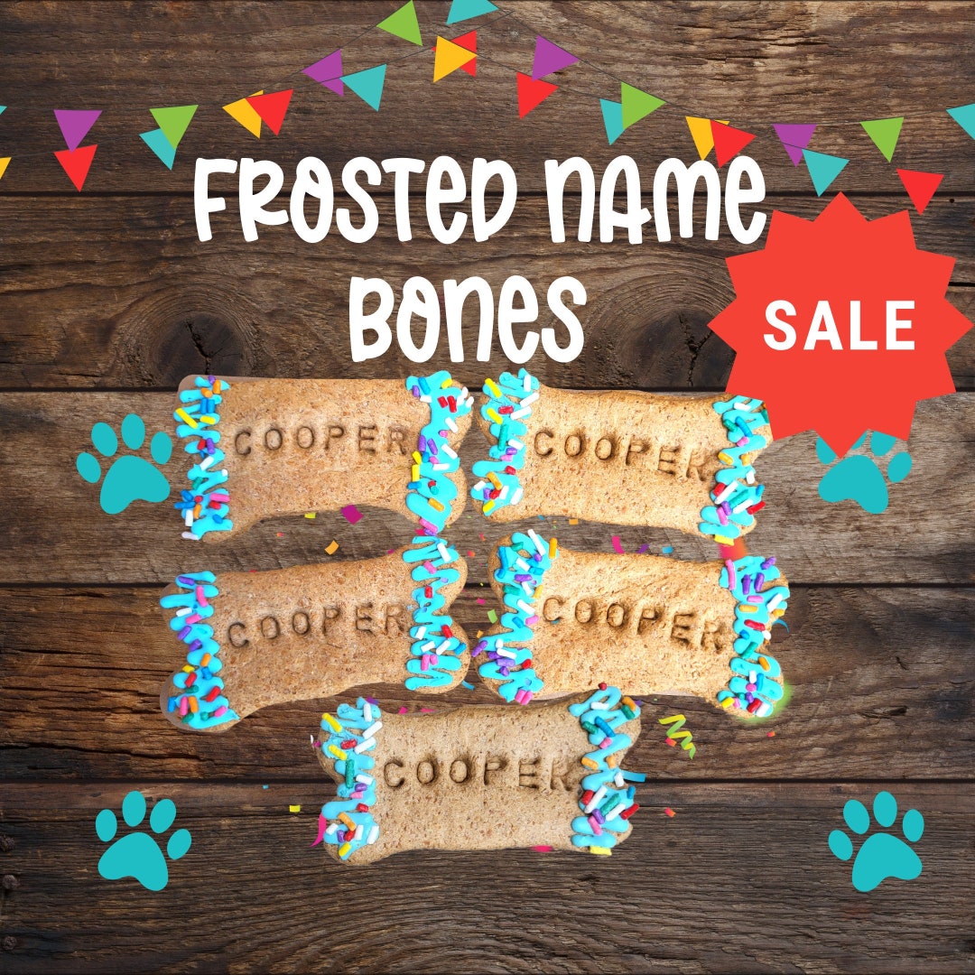 Custom Name Blue Dog Cookies Dog Birthday Dog Cookies Etsy