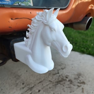 Horse Head Trailer Hitch Cover (1.25&quot;, 2&quot;, 2.5&quot; or 3&quot; receivers) Several Color Options.