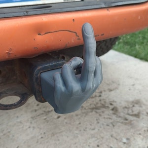 Middle Finger Trailer Hitch Cover. (1.25&quot;, 2&quot;, 2.5&quot; or 3&quot; receivers.) Several Color Options