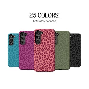 Leopard Phone Cases for Samsung Galaxy | Animal Print Red Yellow Green Blue Purple Pink