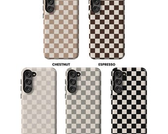 Checkered Samsung Galaxy Case, Checkerboard Phone Cover