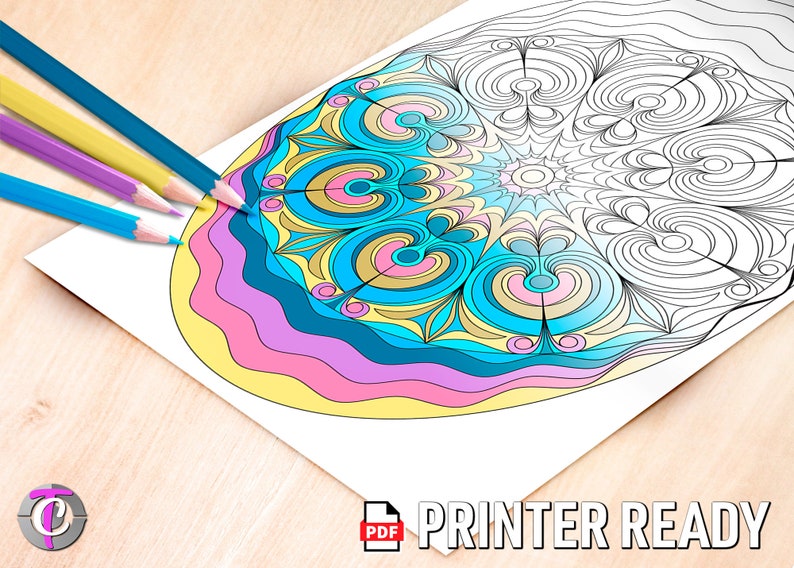 Printable Mandalas: Flower Set 1 Printable PDF Format Printable Adult Colouring Page Printable