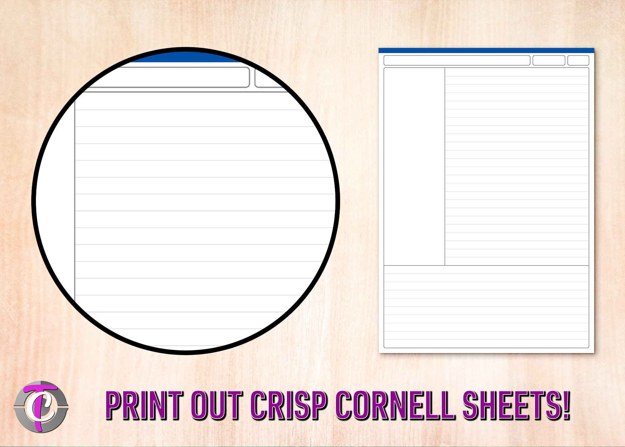 Cornell Notes Printable Cornell Notes Method Lecture Notes Printable