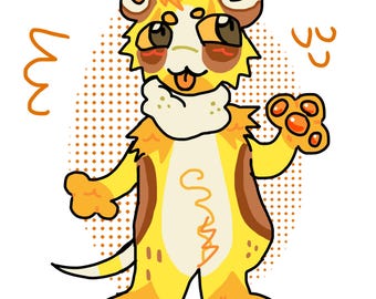 Adoptable Character Design: Yellow Dog Furry Art (1 Piece)