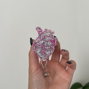 Heart Badge Reels, Anatomical Badge Reel, RN Badge Reels, Badge Reel, Badge Reels, Badges, Retractable Badge Reels, Cardiology Badge Reels