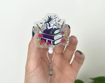 Carrete de insignias de libros, carrete de insignias de enfermera, carrete de insignias de libros, carrete de insignias de fantasía, carrete de insignias de libros, insignias de enfermera, carrete de insignias de dragón, insignias de libros