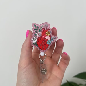 Heart Badge Reels, Anatomical Badge Reel, RN Badge Reels, Badge Reel, Badge Reels, Badges, Retractable Badge Reels, Cardiology Badge Reels