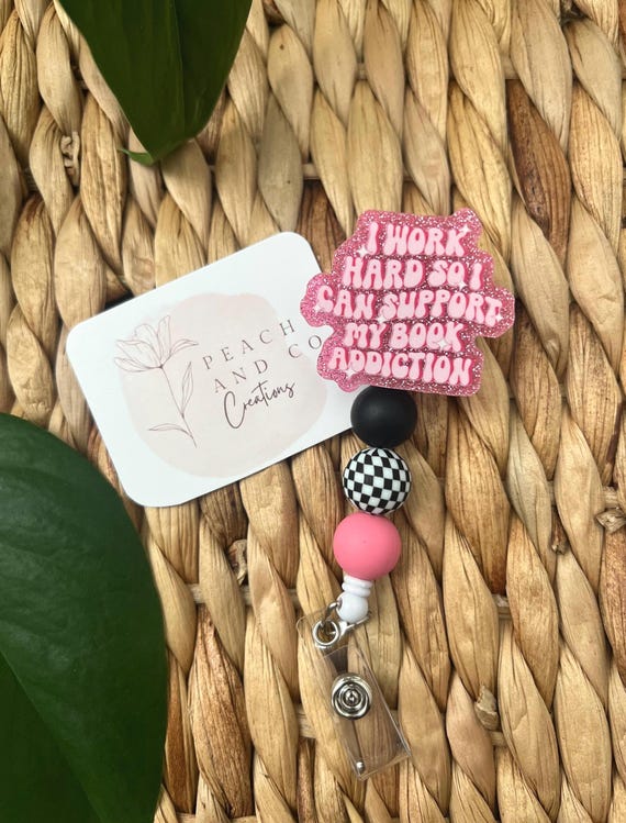 Bookish Badge Reels, Nurse Badge Reels, Cute Badge Reels, Badge Clips, Book Badge Reels, Nurse Badges, Book Lover Badge Reels, Book Badge
