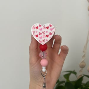 Badge Reels, Nurse Badge Reels, Boho Badge Reels, Badge Clips,  Badge Reels, Nurse Badges, Retractable Badge Reel, Valentines Badge Reel