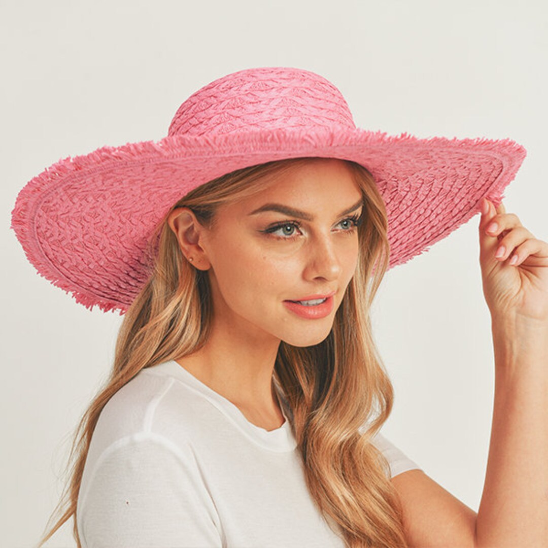 Barbie Movie Accessories Pink Beach Hat Pink Fringe Hat Etsy