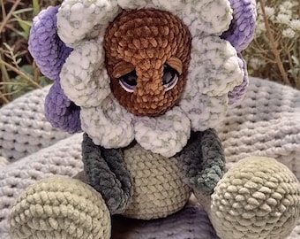 BIG FOOTED Low Sew Posie the Flower Doll PDF Crochet Pattern