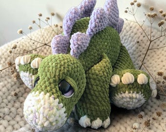 BIG FOOTED Arlo the Stegosaurus PDF Crochet Pattern