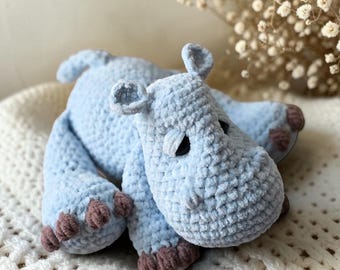 BIG FOOTED Low Sew Hadley the Hippo Crochet Pattern