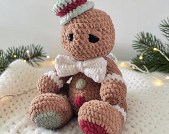 BIG FOOTED Gingerbread Man PDF Crochet Pattern
